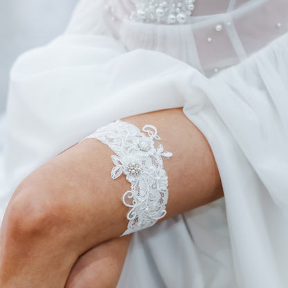 Willow Floral Lace Bridal Garter