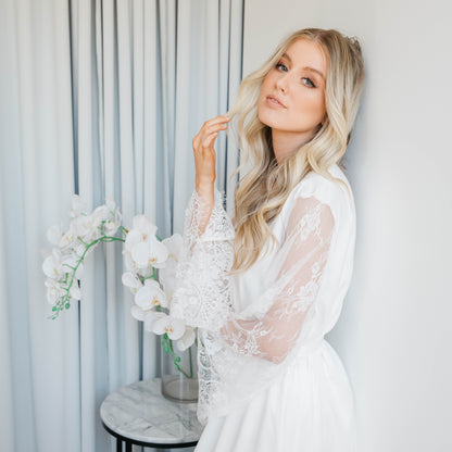 Jasmine Full-Length Satin Bridal Robe
