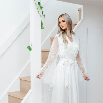Jasmine Full-Length Satin Bridal Robe