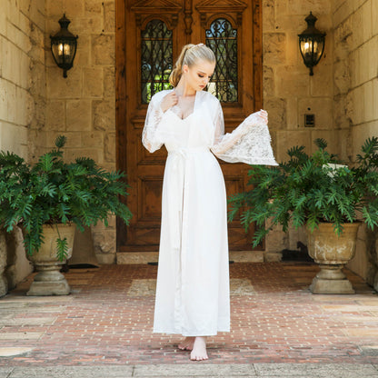 Jasmine Full-Length Satin Bridal Robe